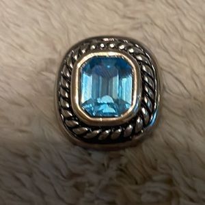 Beautiful blue topaz clip on earrings